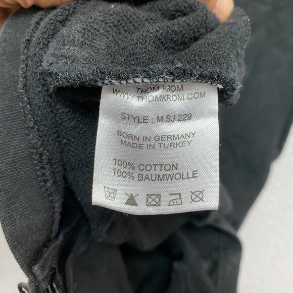 Thom Krom Hoodie Mens XL Black Avant Garde Full Zip Distressed - Picture 7 of 11